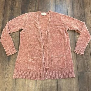 Carolyn Taylor pink cardigan size large